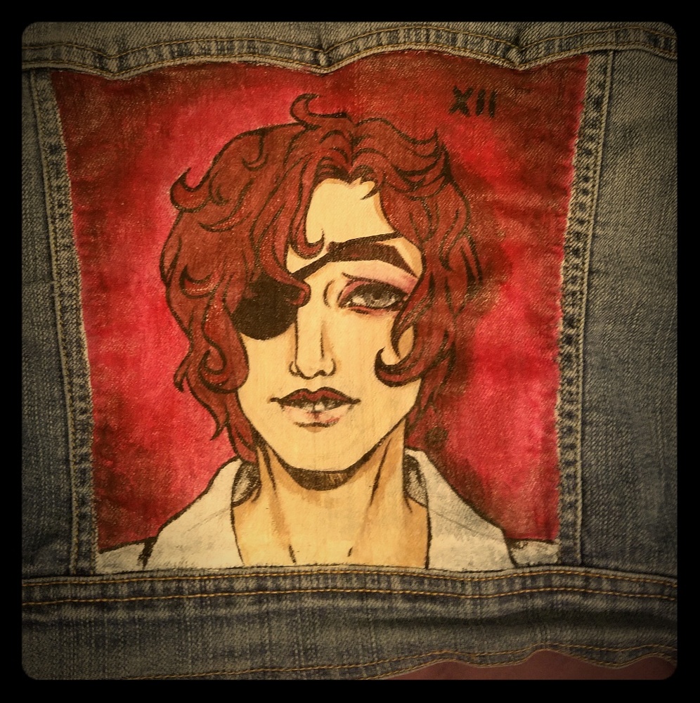 Painted Julian Devorak Cropped Jean's Jacket